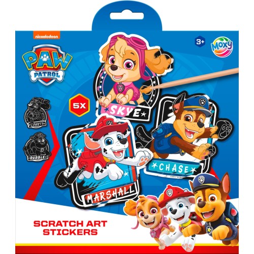 Paw Patrol Team scratch sticker engraving set