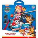 Paw Patrol Team scratch sticker engraving set