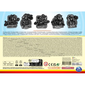 Paw Patrol Team scratch sticker engraving set