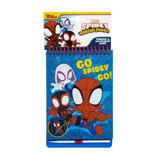 Spiderman Go Spidey scratch picture scratching and coloring set
