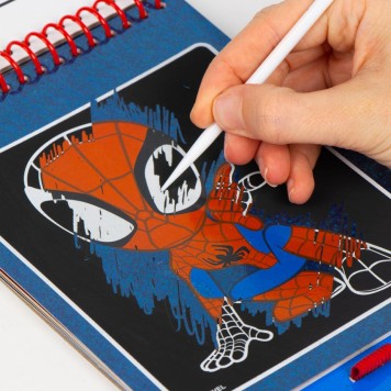 Spiderman Go Spidey scratch picture scratching and coloring set