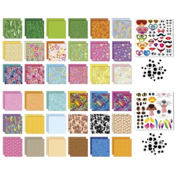 Colour Flowers Animals origami with accessories