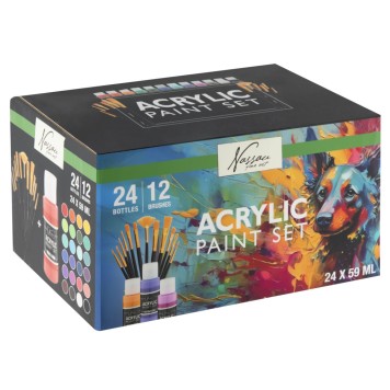 Colour Nassau  acrylic painting set with brush