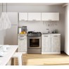 MEBLE KUCHENNE ZESTAW OLIWIA G1 1.8M BIAŁY-BETON