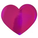 Colour Heart foam shape with foil, 12 pieces