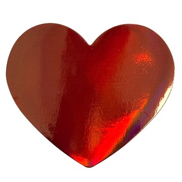 Colour Heart foam shape with foil, 12 pieces