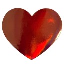 Colour Heart foam shape with foil, 12 pieces