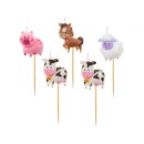 Animals Farm birthday candle, candle set of 5