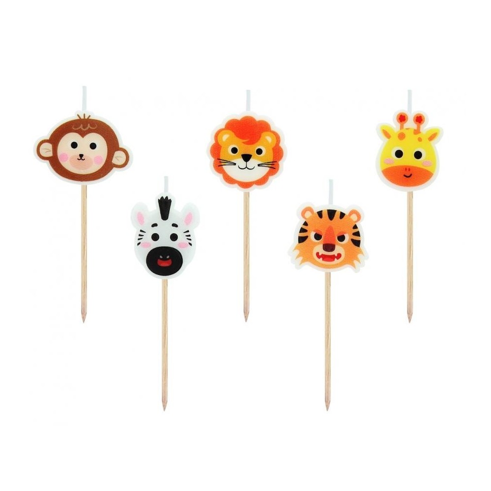Animals Fun birthday candle set 5 pcs