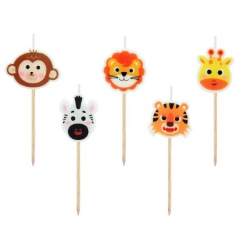 Animals Fun birthday candle set 5 pcs