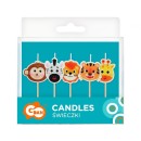 Animals Fun birthday candle set 5 pcs
