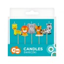 Animals Safari birthday candle, candle set 5 pieces