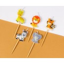 Animals Safari birthday candle, candle set 5 pieces