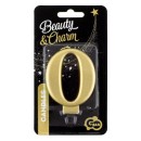 Number Metallic Gold Number 0 Candle, Cake Candle