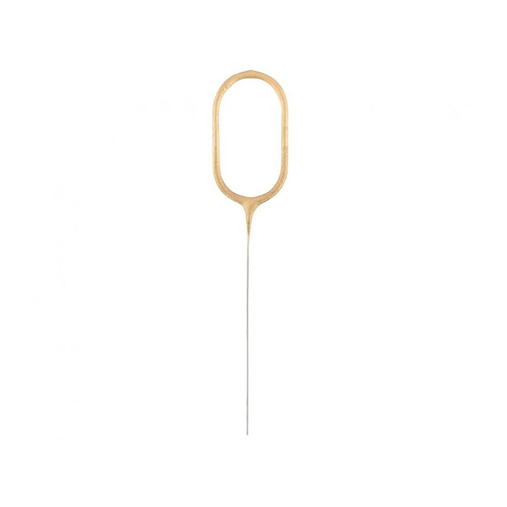Number Gold Gold number 0 sparkler 17 cm