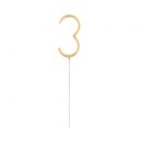 Number Gold Gold Number 3 Sparkler 17 cm