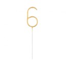 Number Gold Gold Number 6 Sparkler 17 cm
