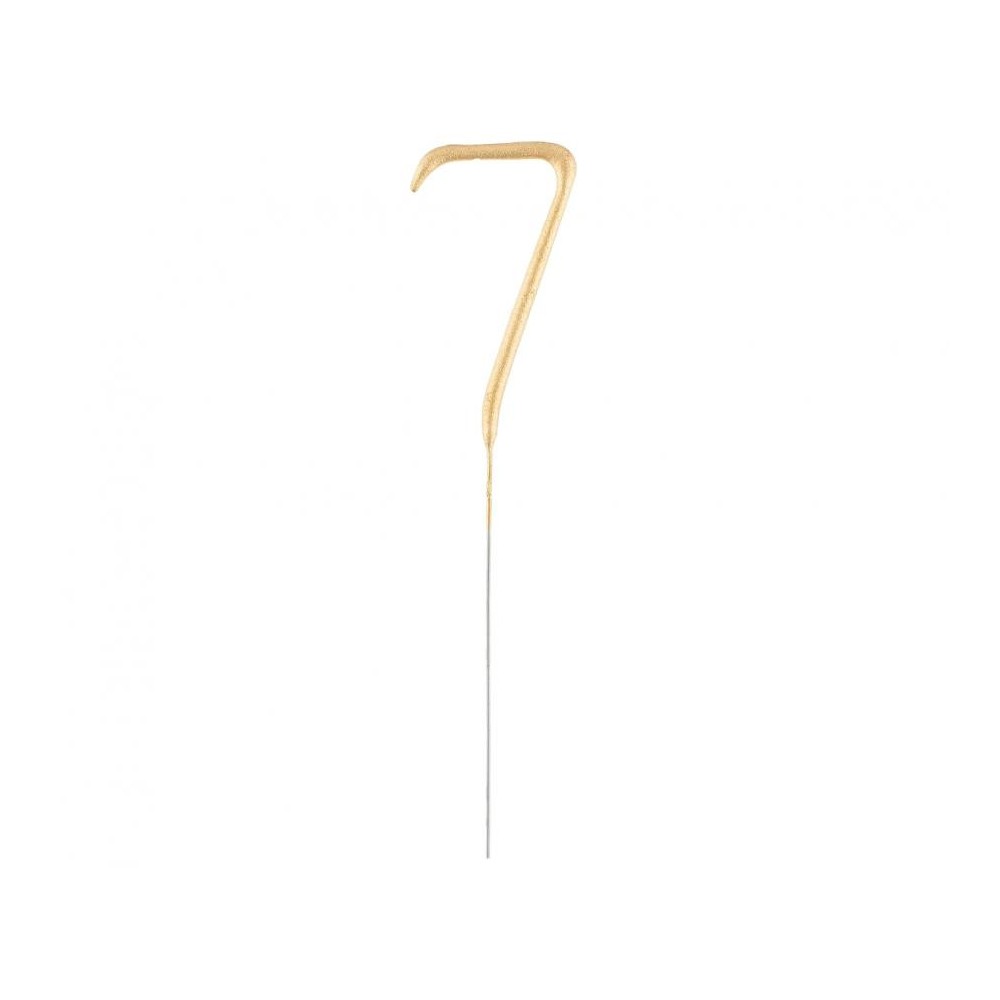 Number Gold Gold number 7 sparkler 17 cm