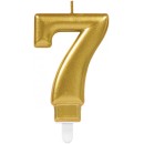 Number Gold Gold Number Candle 7 Cake Candle