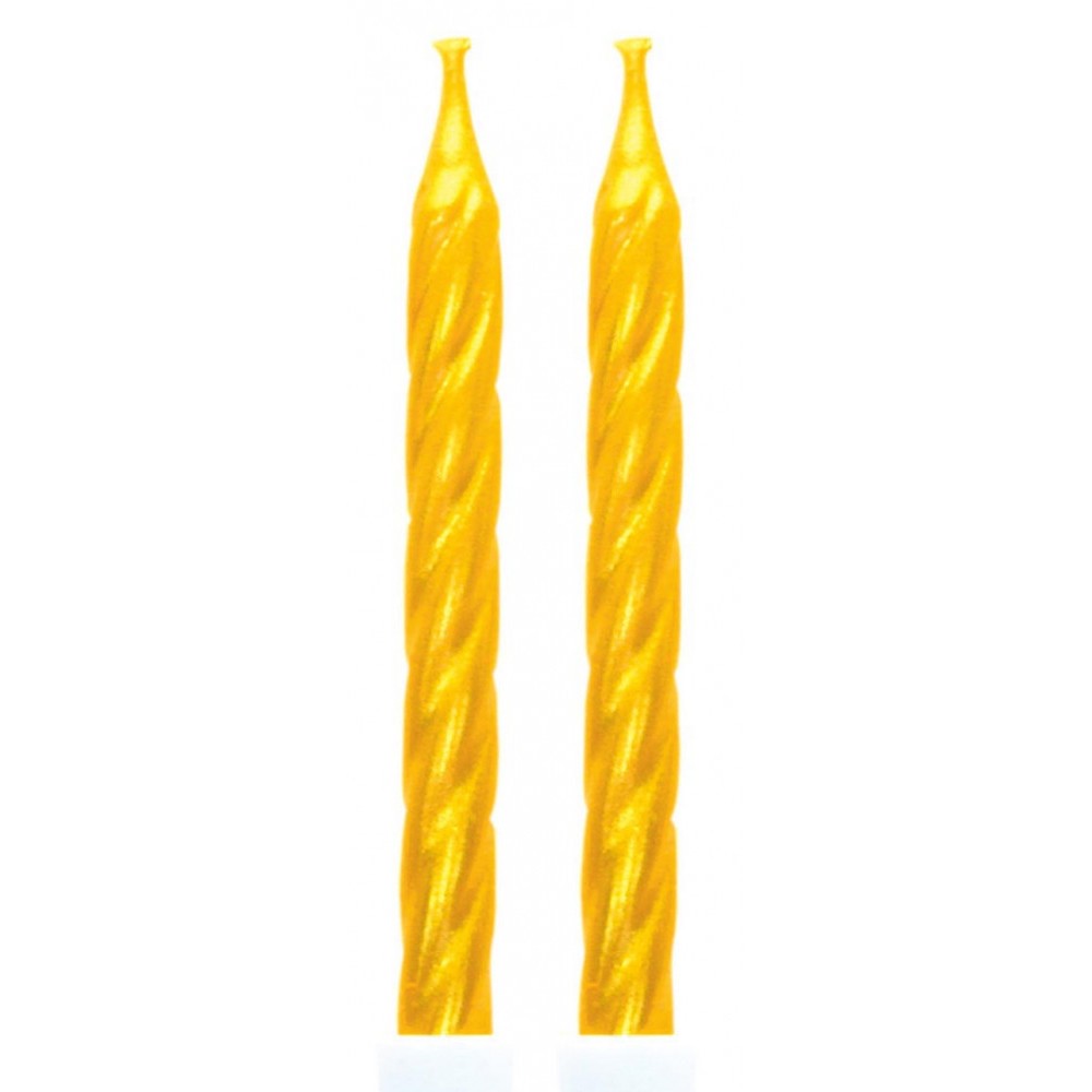 Colour Gold, Gold cake candle, candle set 10 pieces