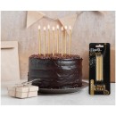 Colour Gold Gold Cake Candle, Set of 8