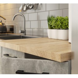 MEBLE KUCHENNE ZESTAW OLIWIA G2 2.4M BIAŁY-BETON