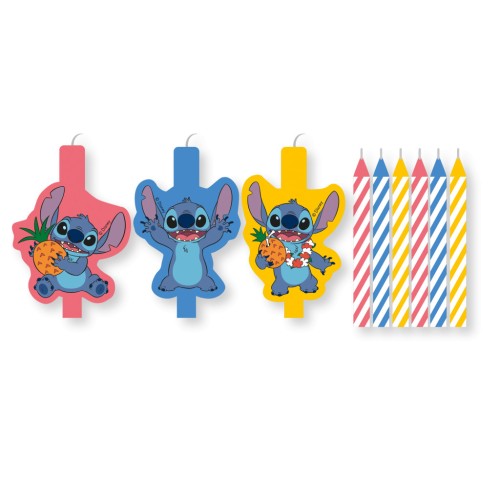 Disney Lilo and Stitch Angel birthday candle, candle set of 9 pieces