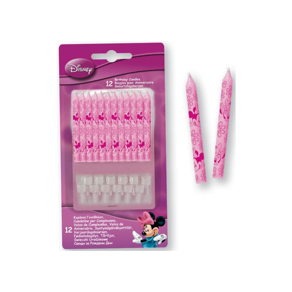 Disney Minnie  Junior birthday candle, candle set of 12 pieces