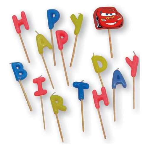 Disney Cars Arena Race Happy Birthday candle