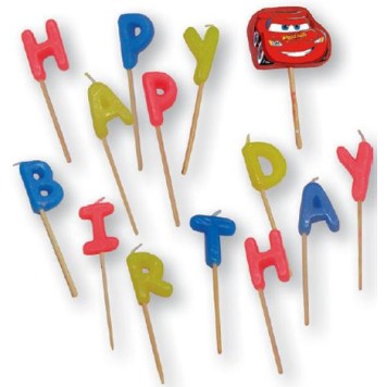 Disney Cars Arena Race Happy Birthday candle