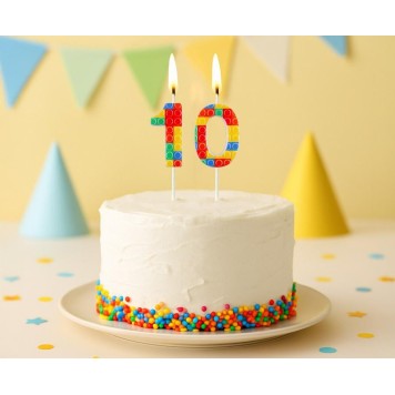 Colour Pick Blocks Building block number 0 candle, number candle