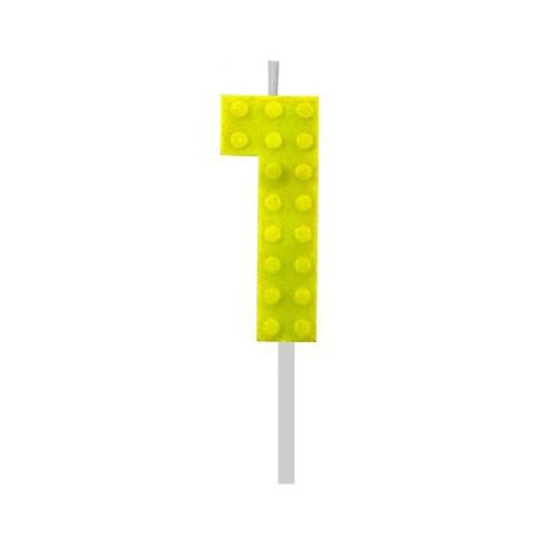 Blocks Yellow Blocks Building Block Number 1 Yellow Birthday Candle