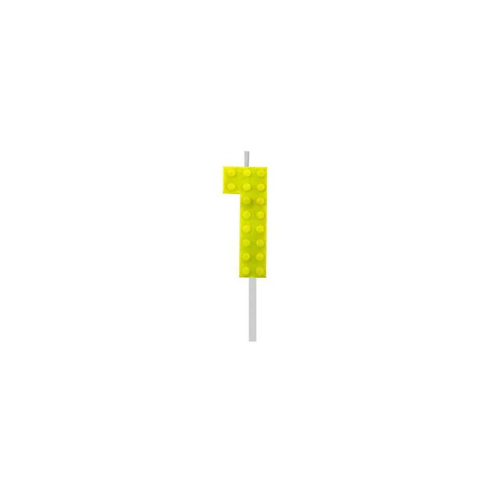 Blocks Yellow Blocks Building Block Number 1 Yellow Birthday Candle