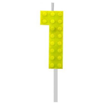 Blocks Yellow Blocks Building Block Number 1 Yellow Birthday Candle