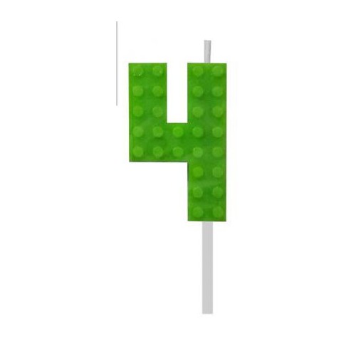 Blocks Green Blocks Building Block Number 4 Green Cake Candle