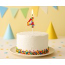 Colour Pick Blocks Building block number 4 birthday candle