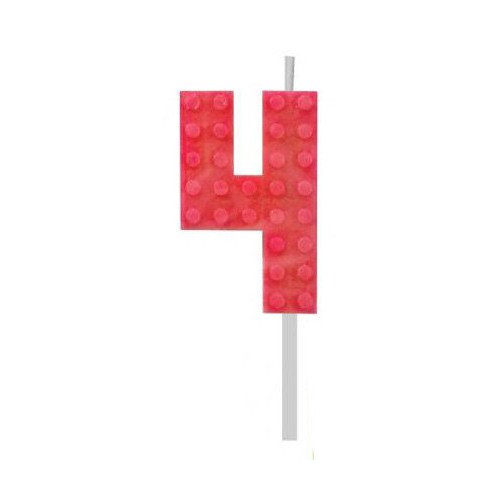 Blocks Red Blocks Building block number 4 Red cake candle
