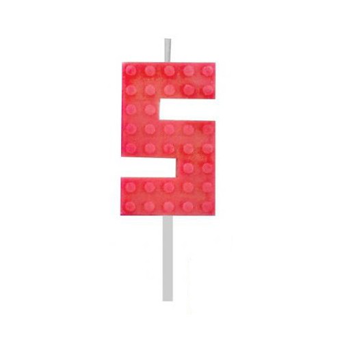 Blocks Red Blocks Building Block Number 5 Red Cake Candle