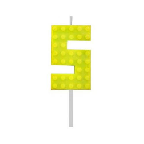 Blocks Yellow Blocks Building Block Number 5 Yellow Candle, Number Candle