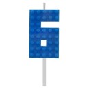 Blocks Blue Blocks Building Block Number 6 Blue Candle, Number Candle