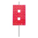 Blocks Red Blocks Building Block Number Candle 8 Red, Birthday Candle