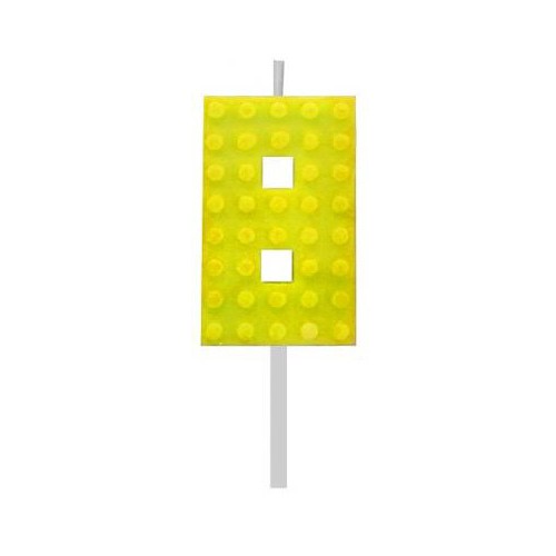 Blocks Yellow Blocks Building Block No. 8 Yellow Candle, Number Candle
