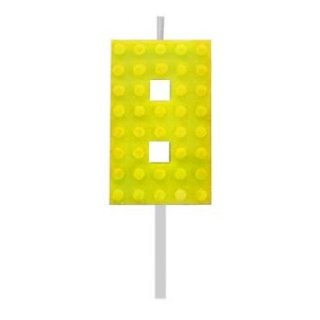 Blocks Yellow Blocks Building Block No. 8 Yellow Candle, Number Candle