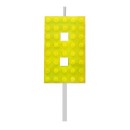 Blocks Yellow Blocks Building Block No. 8 Yellow Candle, Number Candle