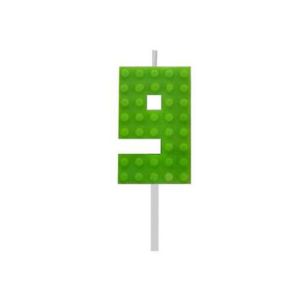 Blocks Green Blocks Building Block Green Cake Candle Number 9