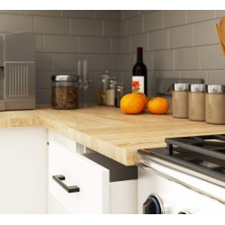 MEBLE KUCHENNE ZESTAW OLIWIA 2.4M BETON-BIAŁY