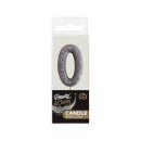 Number Glitter Black, Black number candle, birthday candle 0