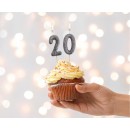 Number Glitter Black, Black Number Candle, Birthday Candle 2