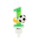 Football Ball Number 1 candle, birthday candle
