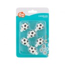 Football Soccer Ball, cake candle set of 6